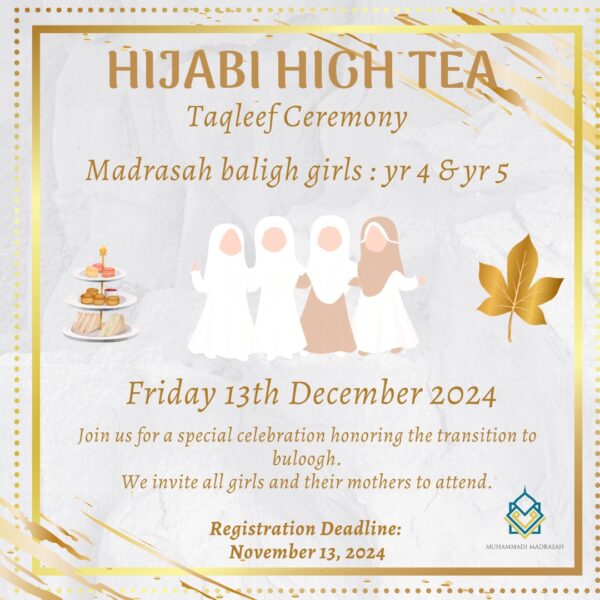 Hijabi High Tea – Taqleef Ceremony